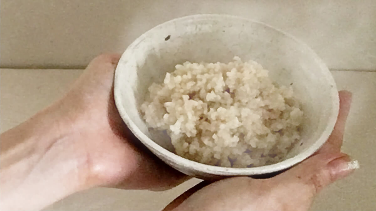 発芽玄米炊飯器 Premium New 圧力名人で炊いた、炊き立ての発芽玄米